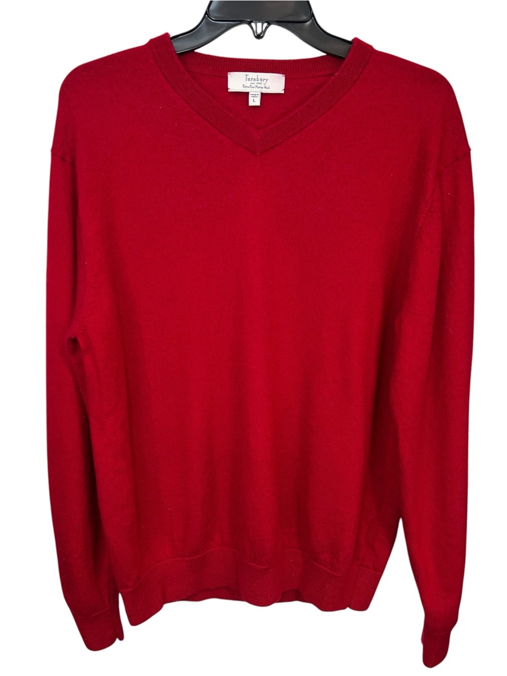 Turnbury Extra Fine Merino Wool V-neck Sweater